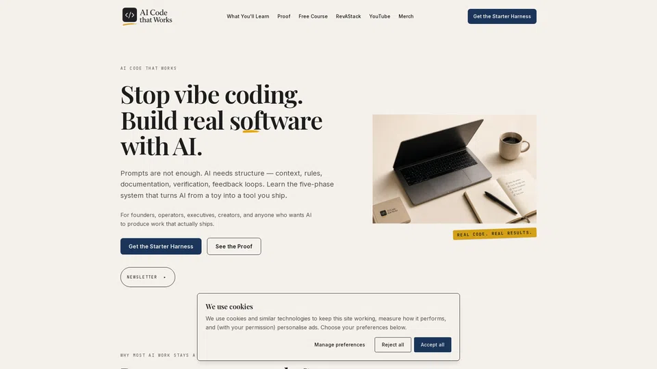 Homepage snapshot at launch