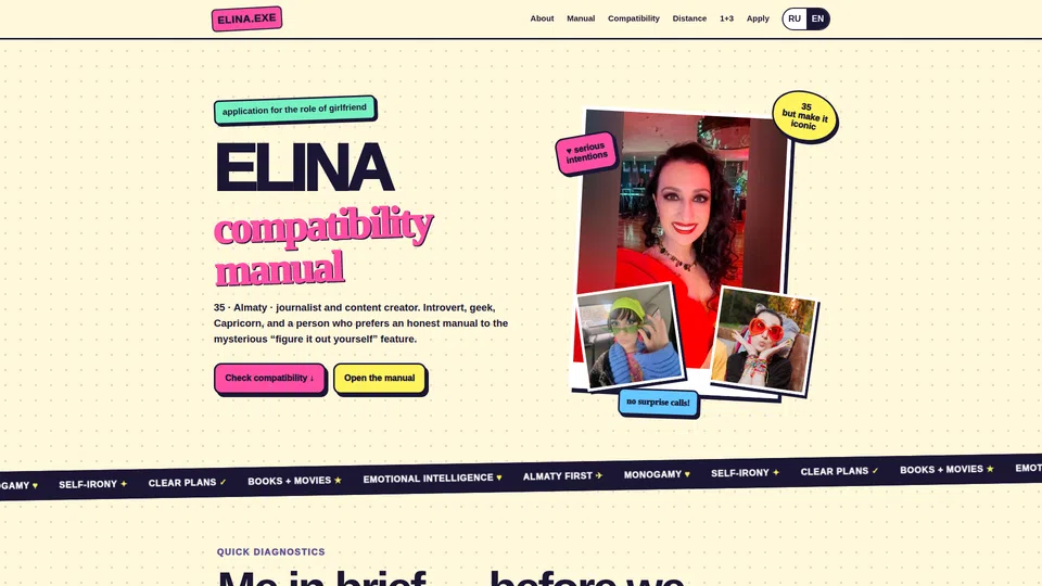 Homepage snapshot at launch