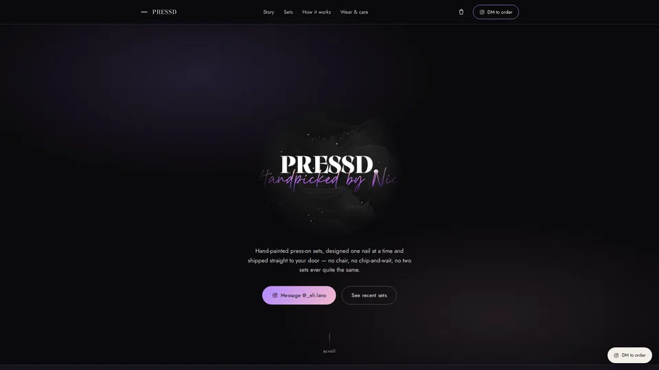 Homepage snapshot at launch