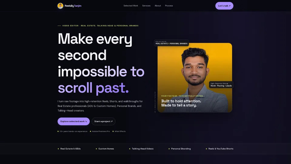 Homepage snapshot at launch