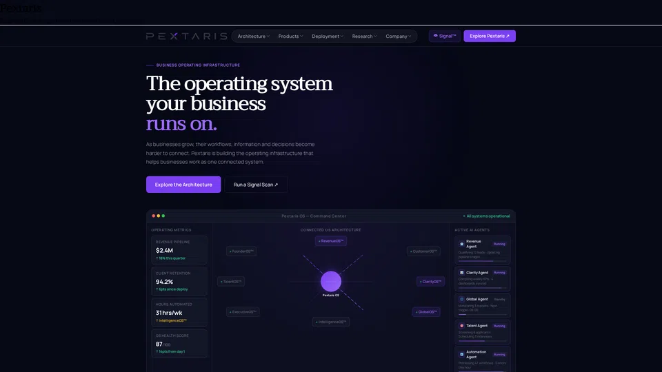 Homepage snapshot at launch