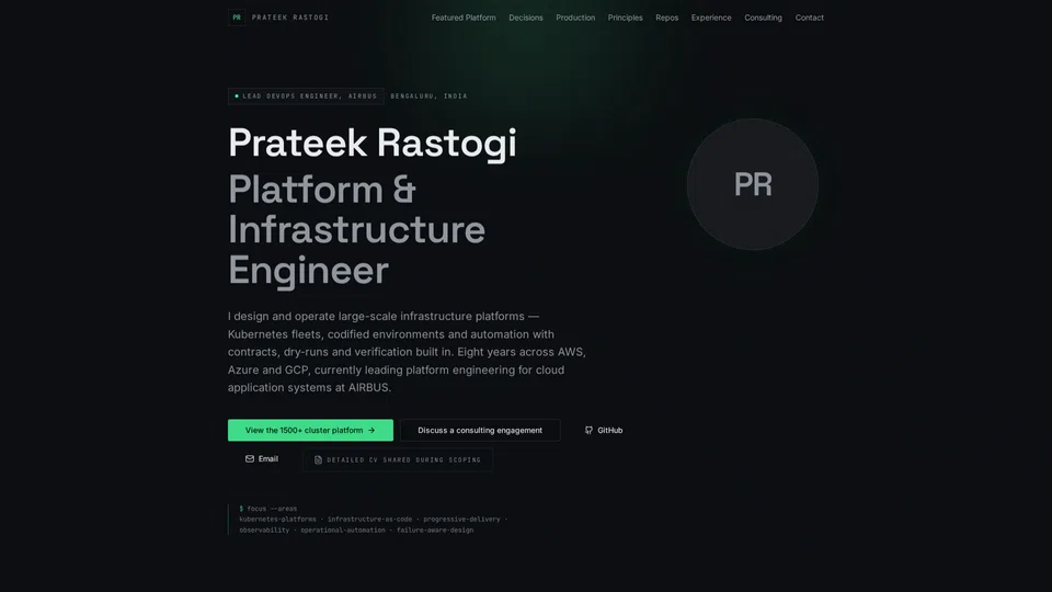 Homepage snapshot at launch