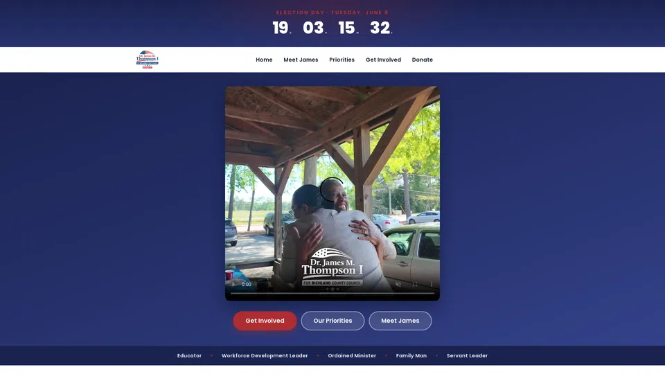 Homepage snapshot at launch