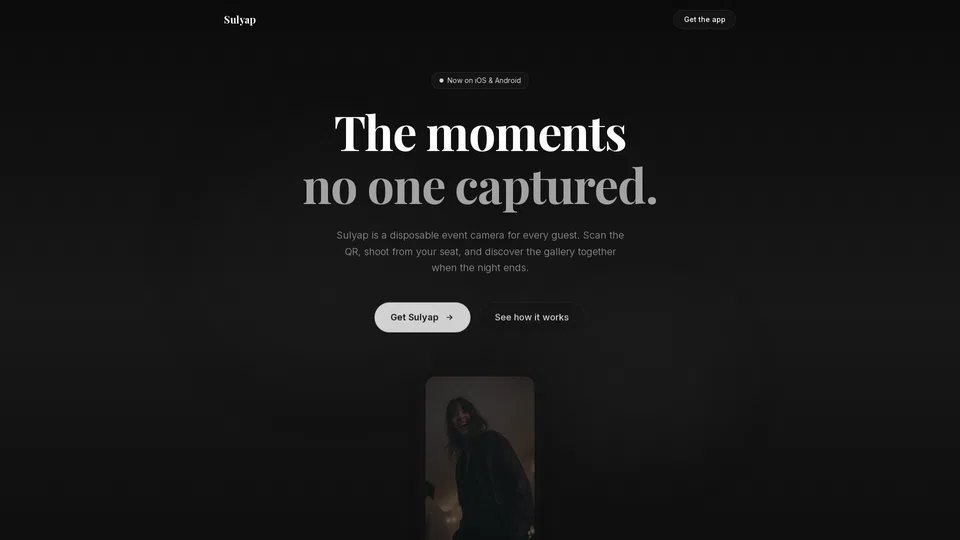Homepage snapshot at launch
