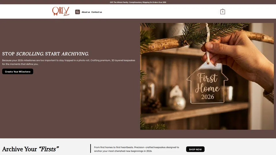 Homepage snapshot at launch