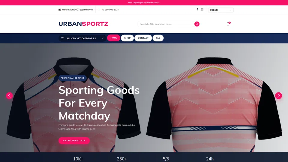Homepage snapshot at launch