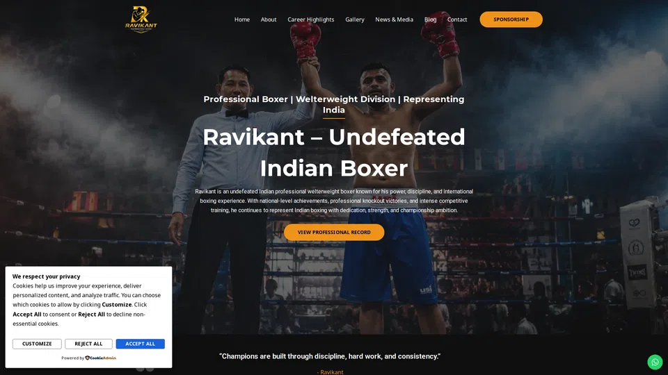 Homepage snapshot at launch