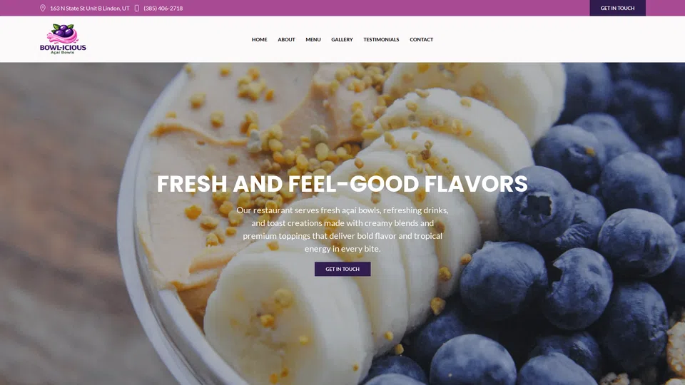 Homepage snapshot at launch