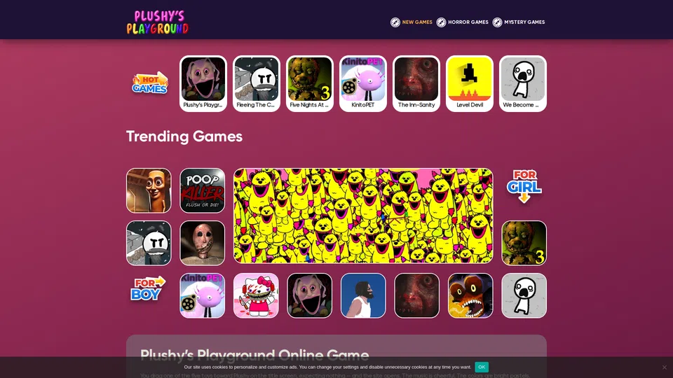 Homepage snapshot at launch