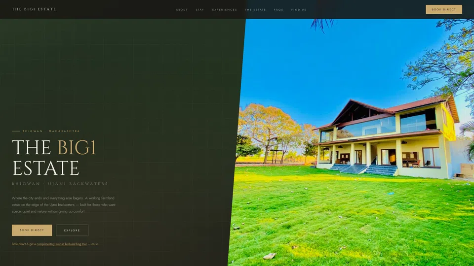 Homepage snapshot at launch