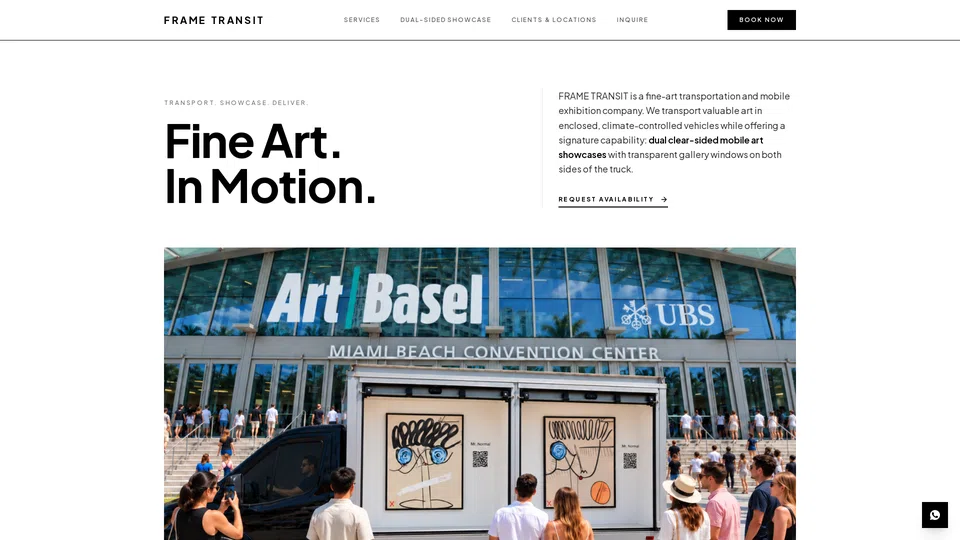 Homepage snapshot at launch