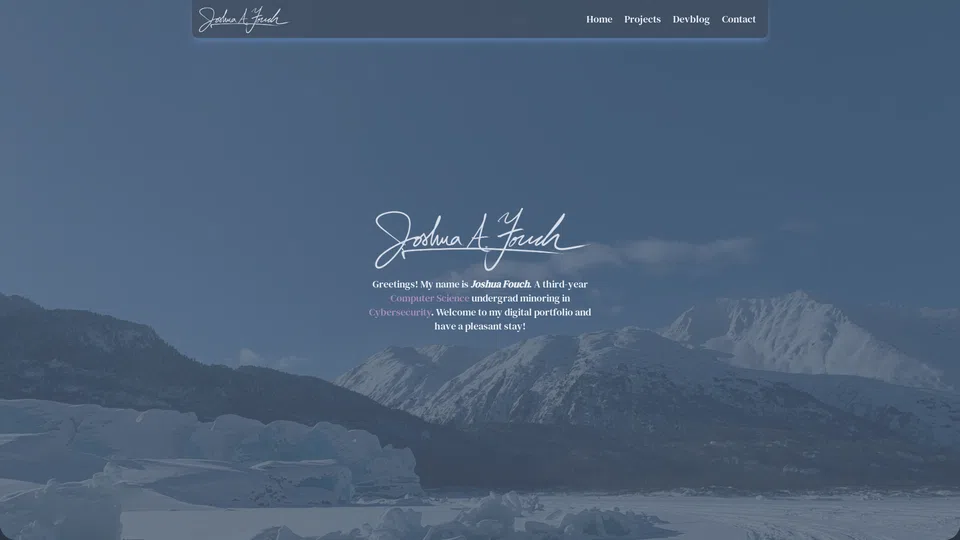 Homepage snapshot at launch