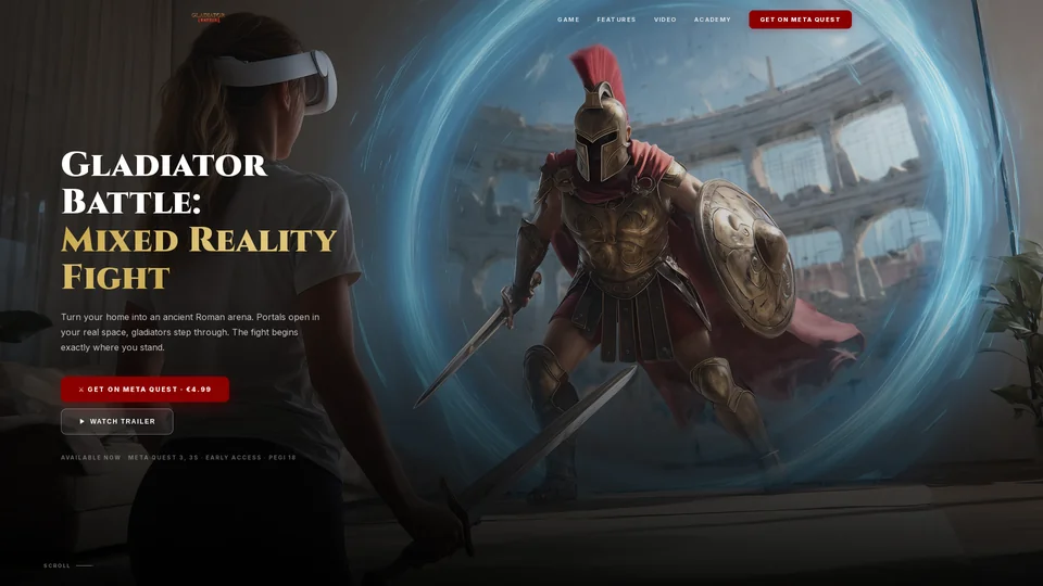 Homepage snapshot at launch