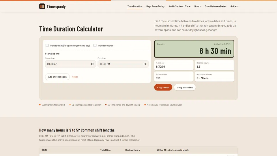 Homepage snapshot at launch