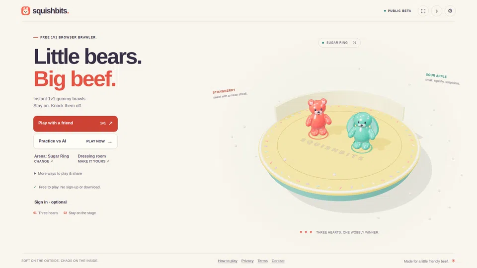 Homepage snapshot at launch