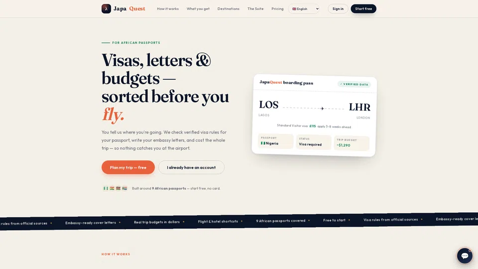 Homepage snapshot at launch