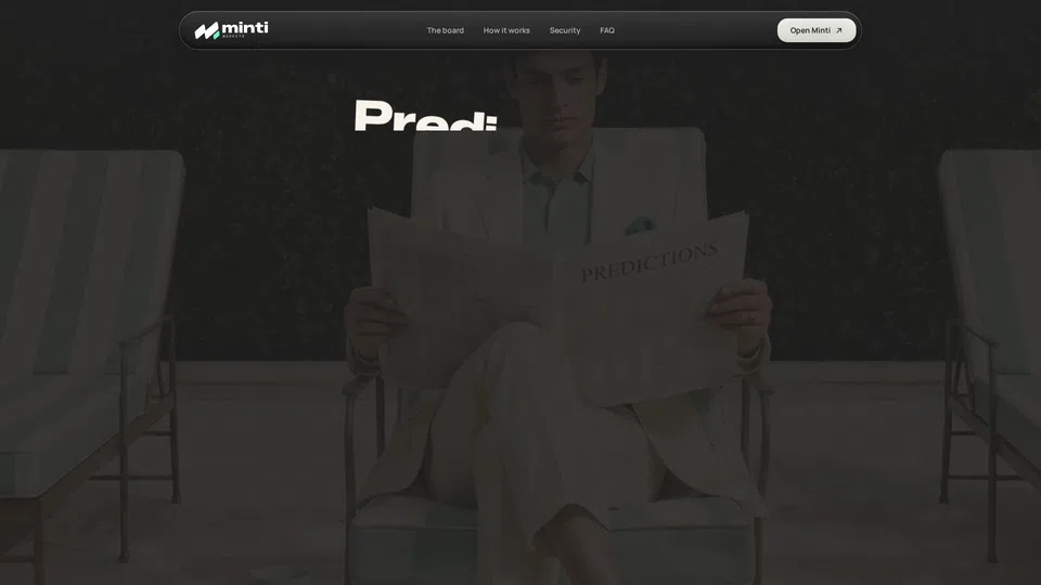 Homepage snapshot at launch