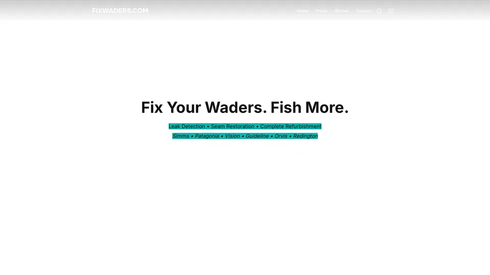 Homepage snapshot at launch