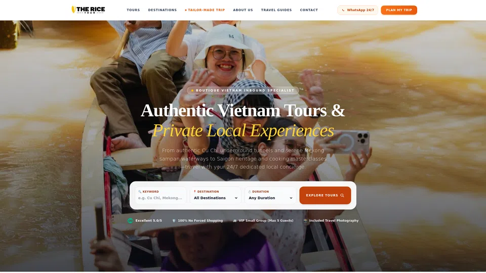 Homepage snapshot at launch
