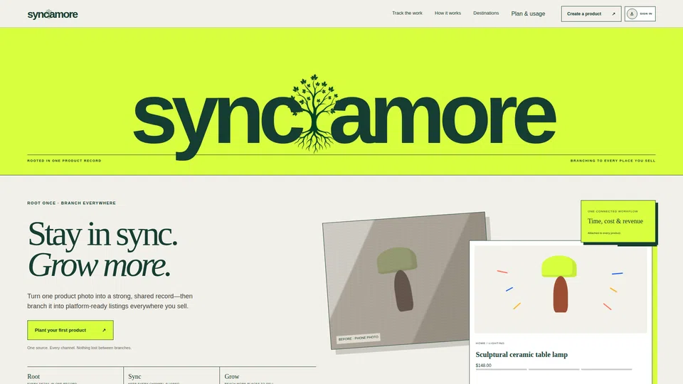 Homepage snapshot at launch