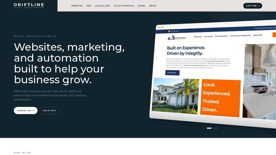 Homepage snapshot at launch