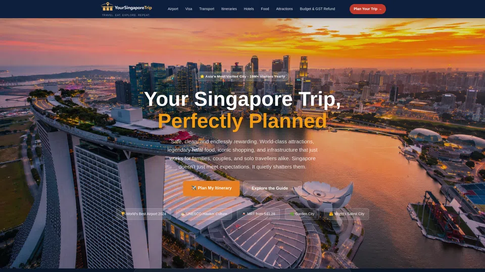Homepage snapshot at launch