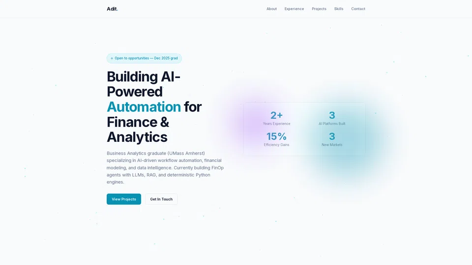 Homepage snapshot at launch