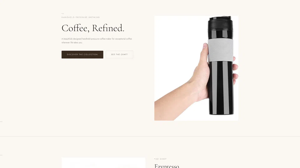 Homepage snapshot at launch