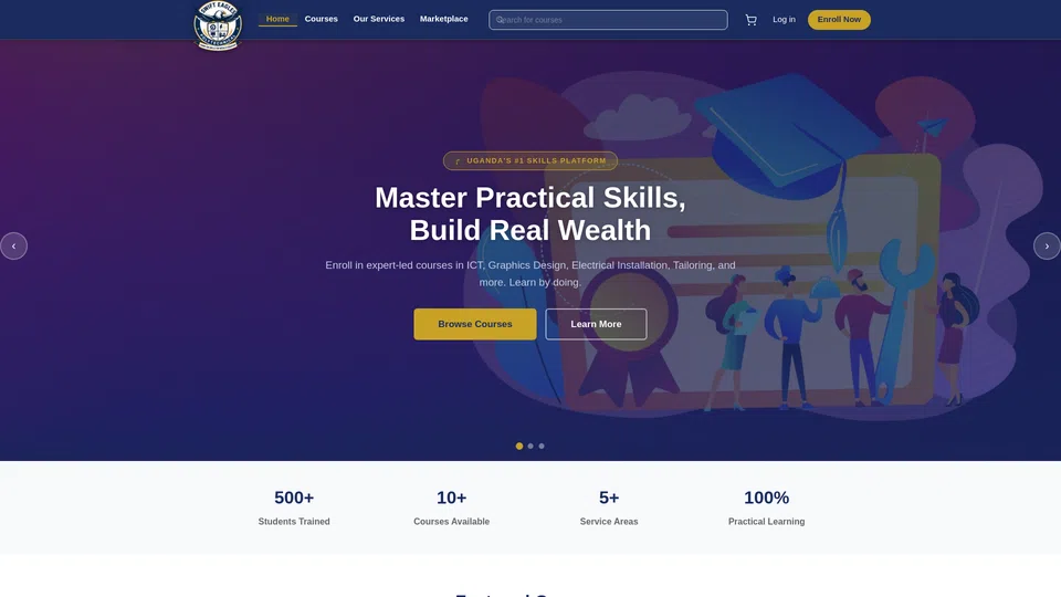 Homepage snapshot at launch