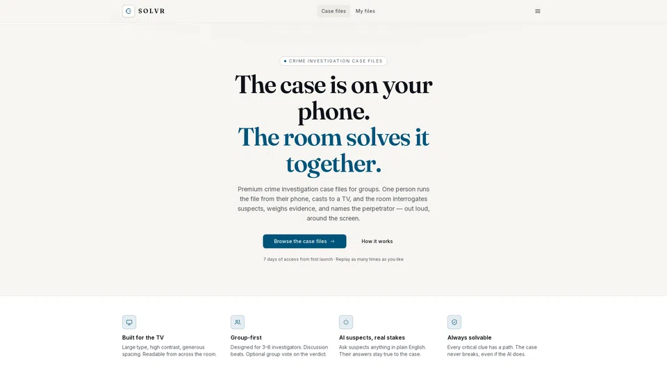 Homepage snapshot at launch