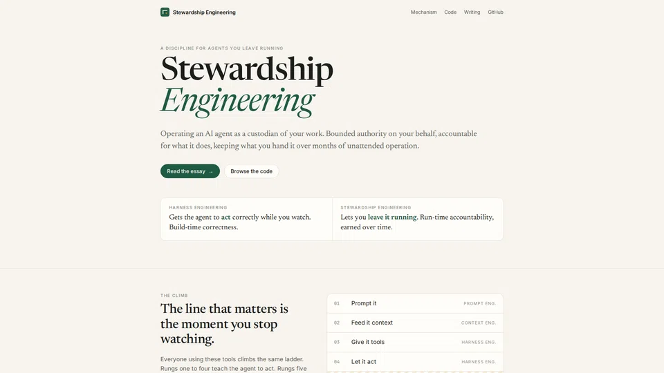 Homepage snapshot at launch