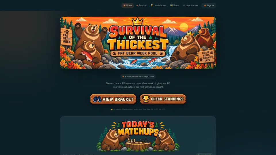 Homepage snapshot at launch