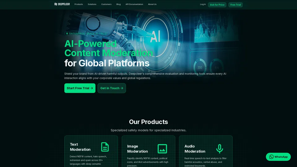 Homepage snapshot at launch