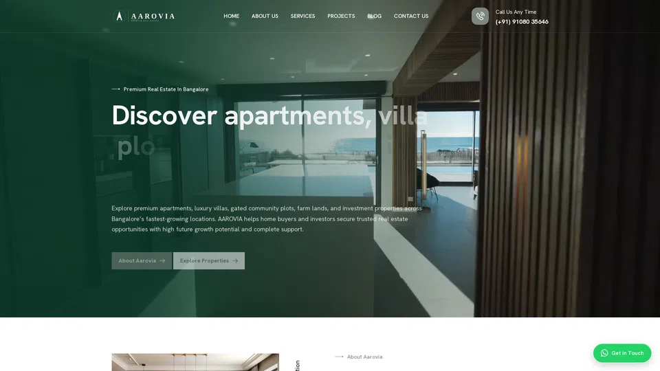 Homepage snapshot at launch