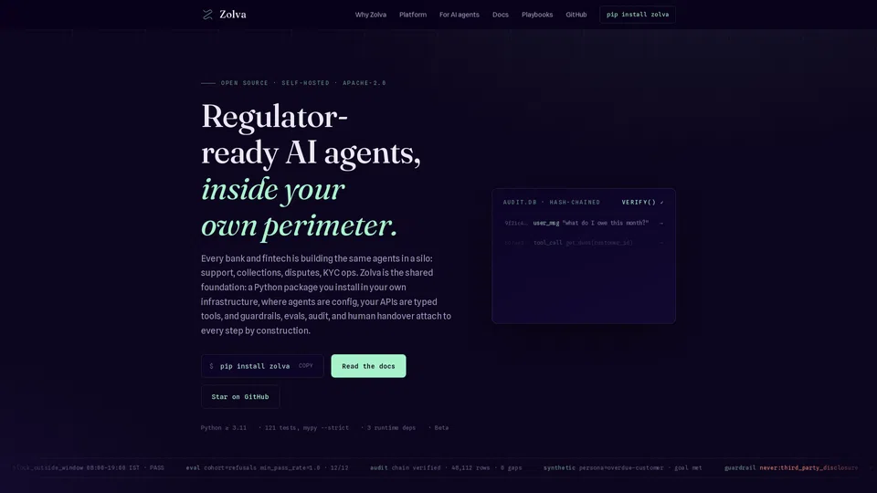 Homepage snapshot at launch