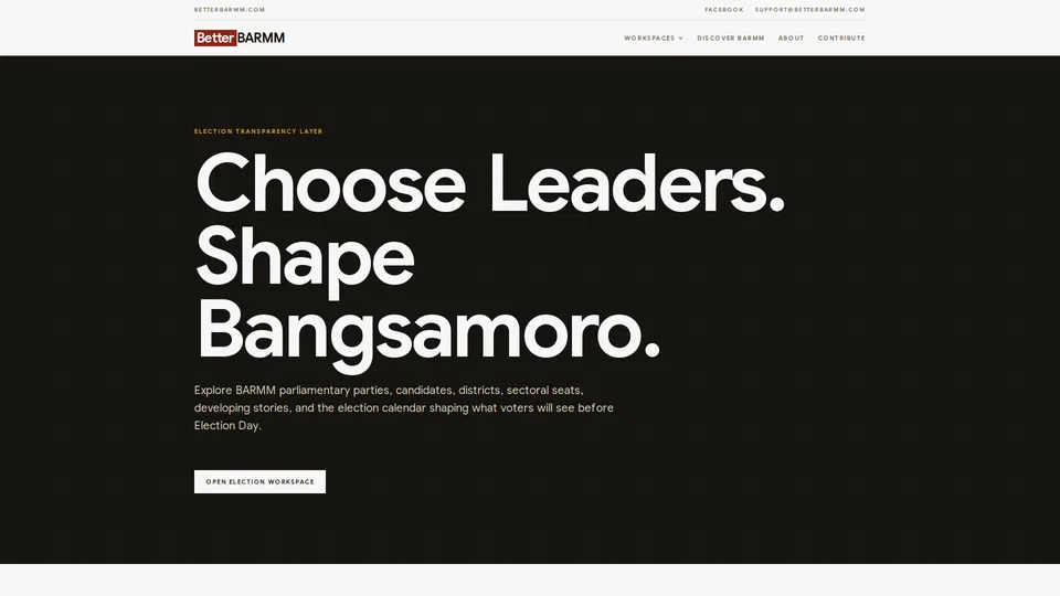 Homepage snapshot at launch