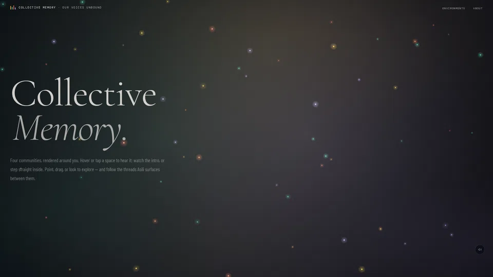 Homepage snapshot at launch
