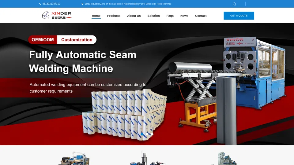 Homepage snapshot at launch