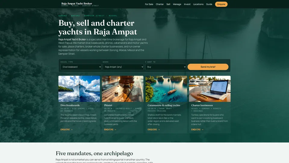 Homepage snapshot at launch
