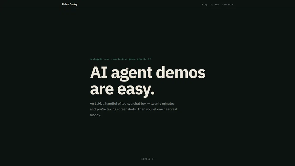 Homepage snapshot at launch