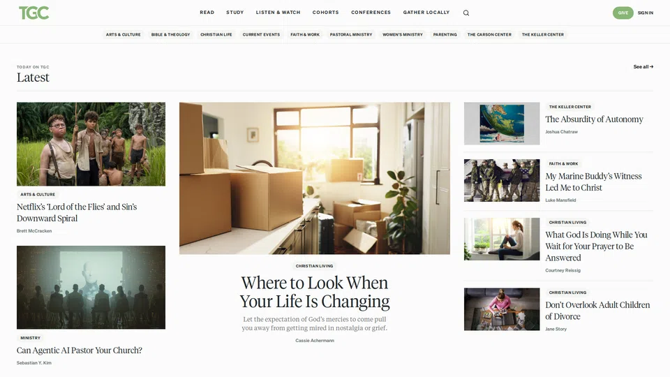 Homepage snapshot at launch