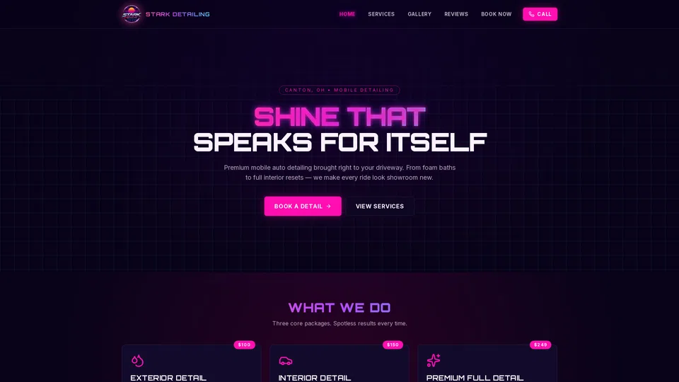 Homepage snapshot at launch