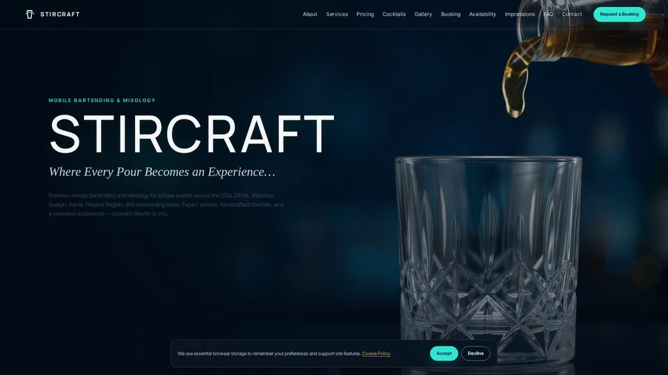 Homepage snapshot at launch