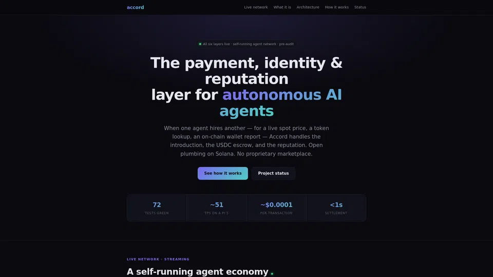 Homepage snapshot at launch