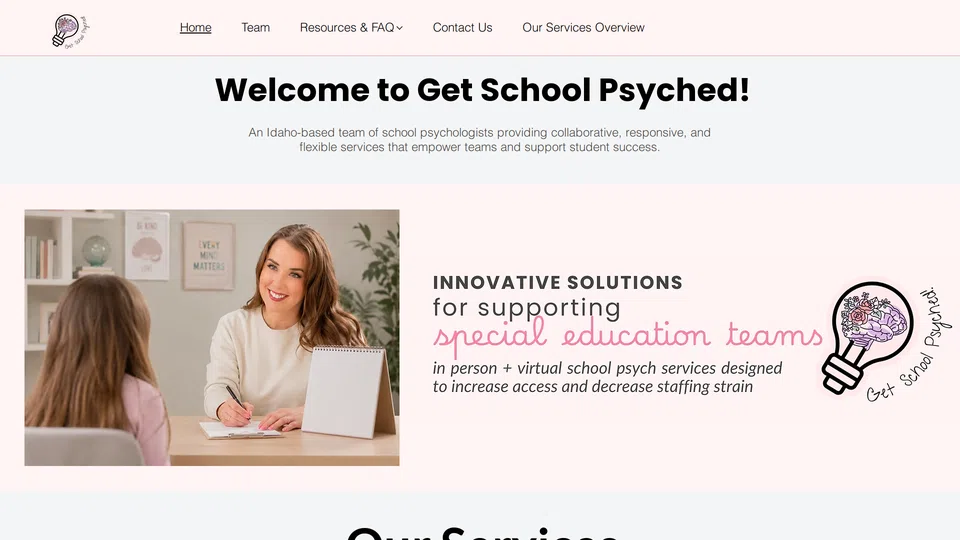 Homepage snapshot at launch