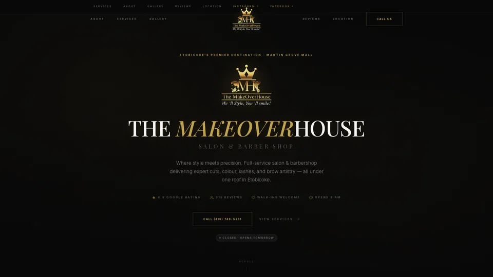 Homepage snapshot at launch