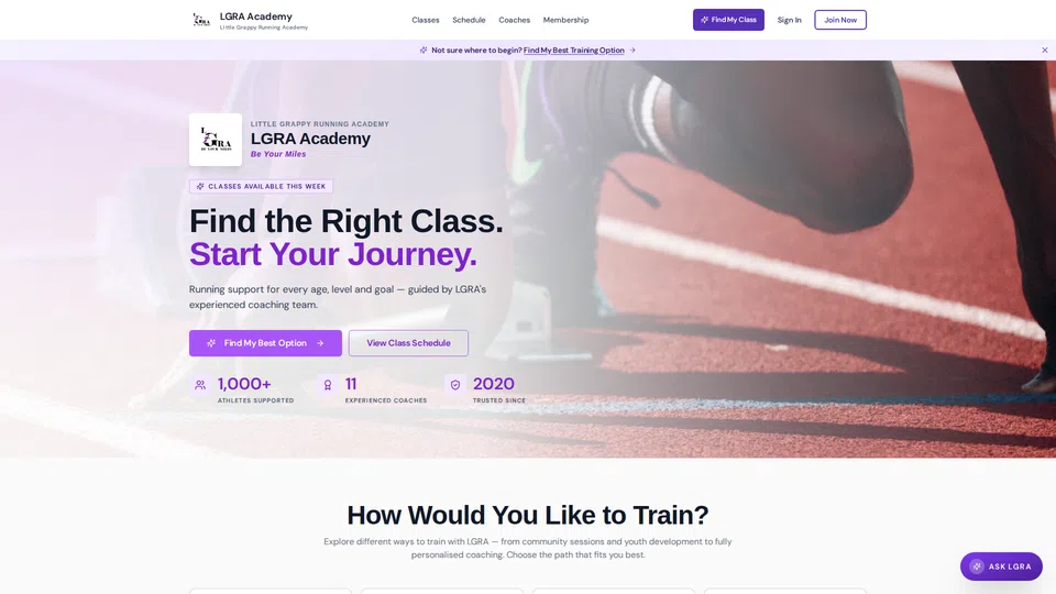 Homepage snapshot at launch