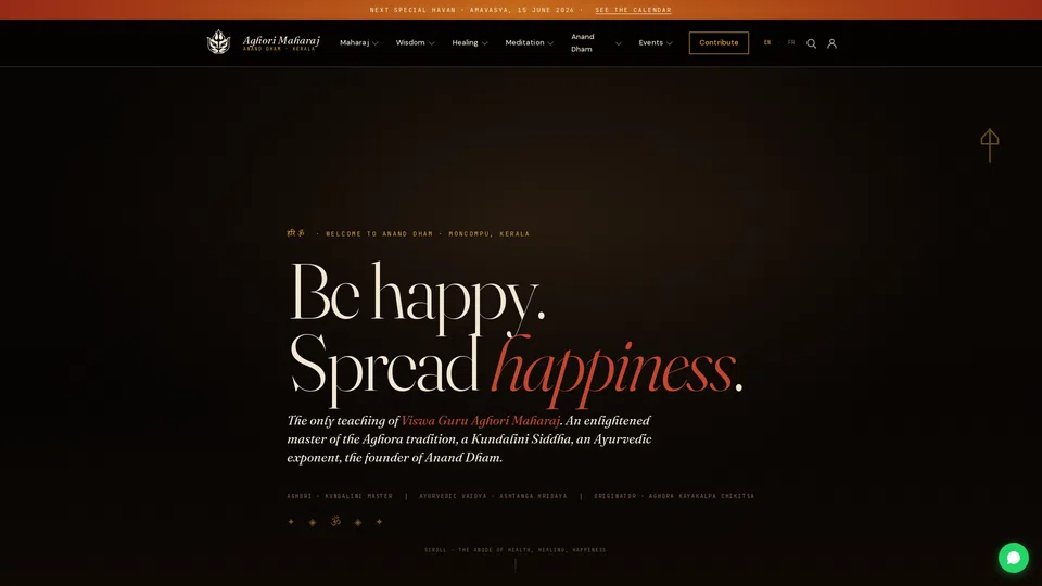 Homepage snapshot at launch
