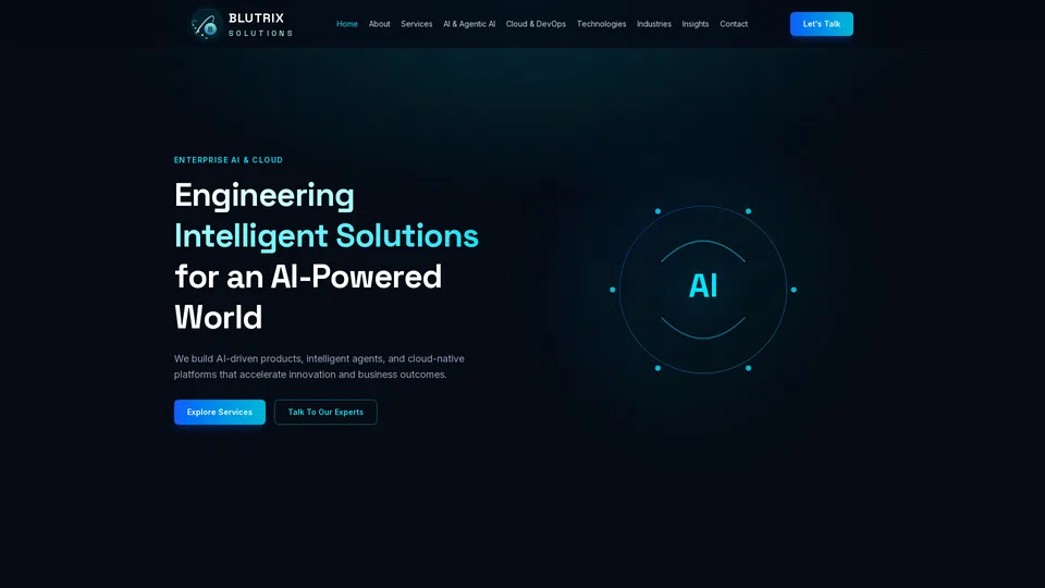 Homepage snapshot at launch