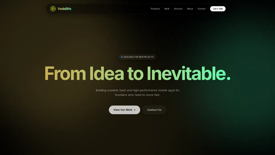 Homepage snapshot at launch